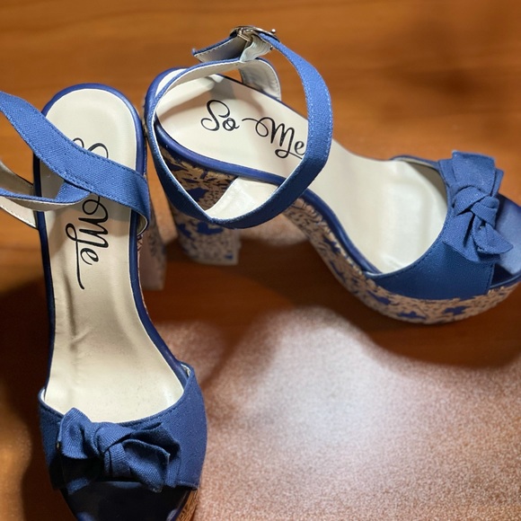 ModCloth So Me Blue Floral Heel - Picture 3 of 3